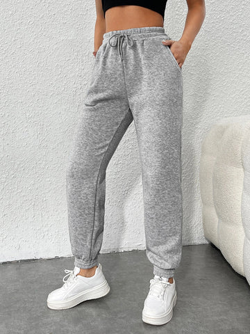PETITE Drawstring Waist Slant Pocket Sweatpants