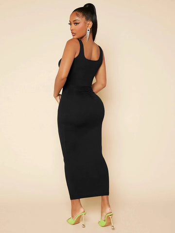 SXY High Waist Ruched Pencil Skirt