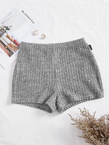 EZwear Marled Knit Biker Shorts