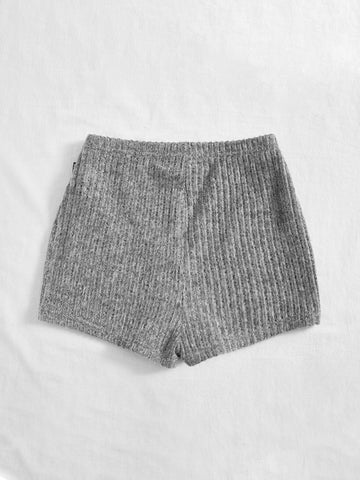 EZwear Marled Knit Biker Shorts
