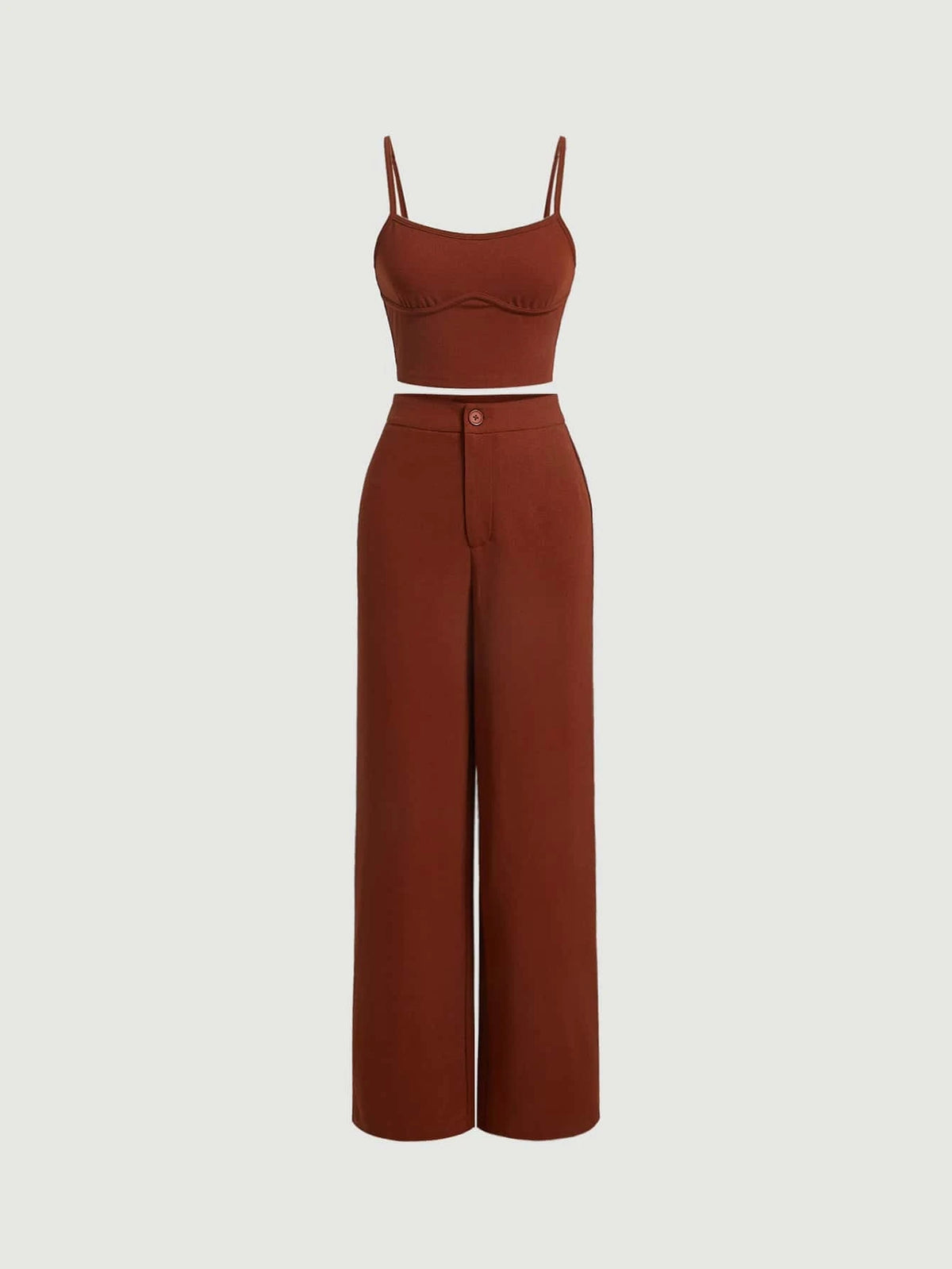 MOD Solid Cami Top & Wide Leg Pants