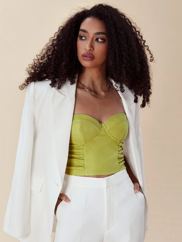 Ruched Detail Tube Top