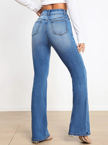 High Waist Washed Jeans