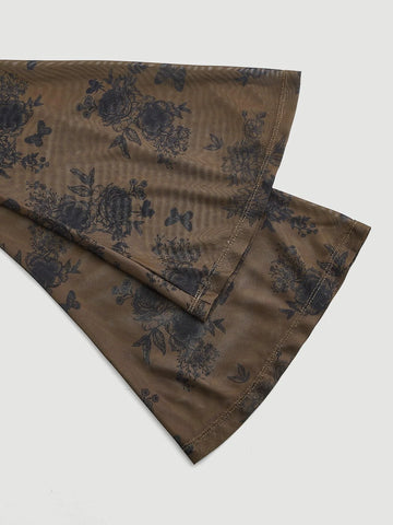 MOD Floral Print Hanky Hem Tee