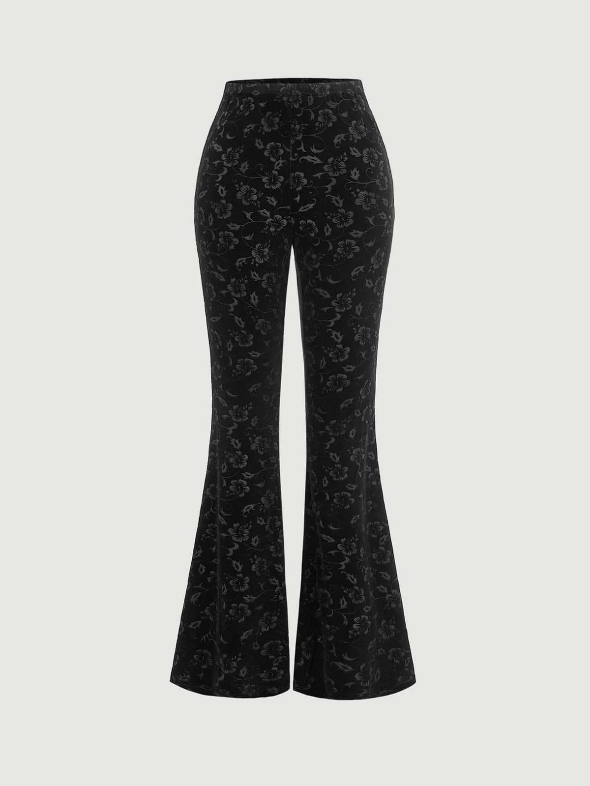 MOD Floral Print Flare Leg Pants Without Belt