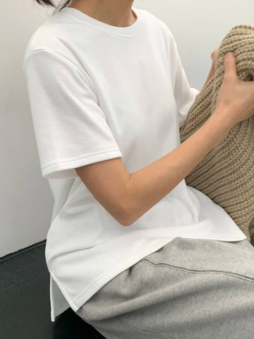 DAZY Solid Round Neck Tee