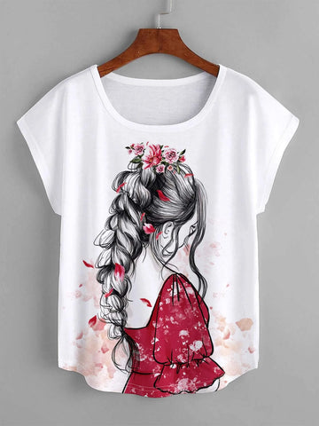 Figure Graphic Batwing Sleeve Tee