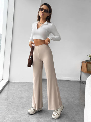 PETITE High Waist Wide Leg Pants