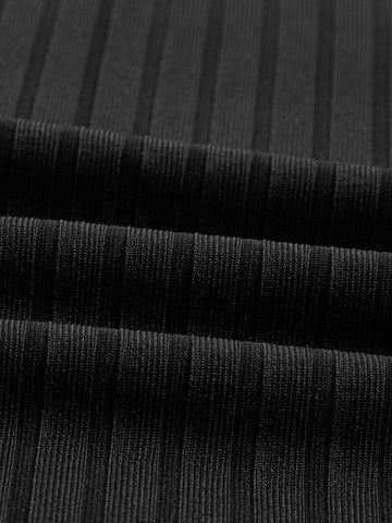 BAE Cut Out Front Ribbed Knit Tee