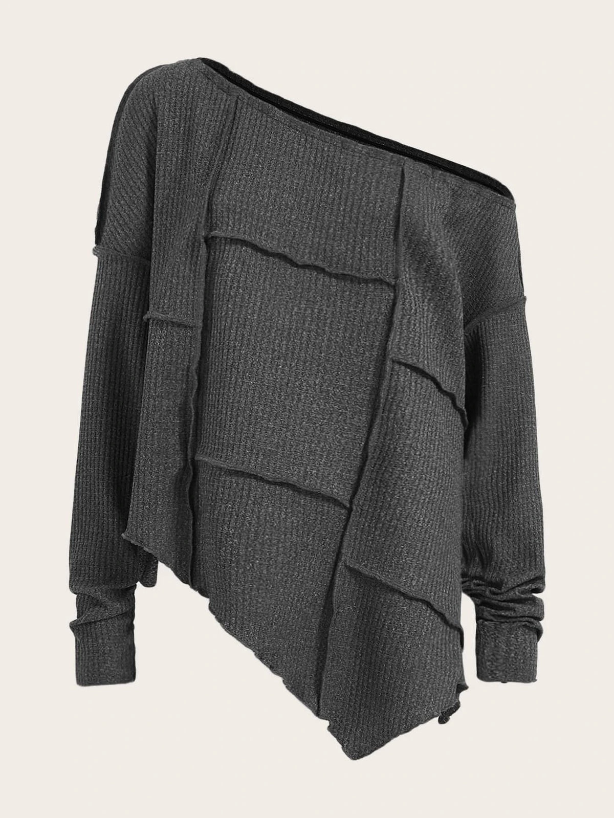 Press Crease Drop Shoulder Lettuce Trim Tee