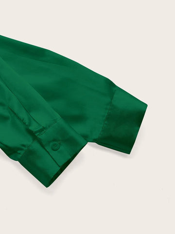 Drop Shoulder Bandana Hem Shirt