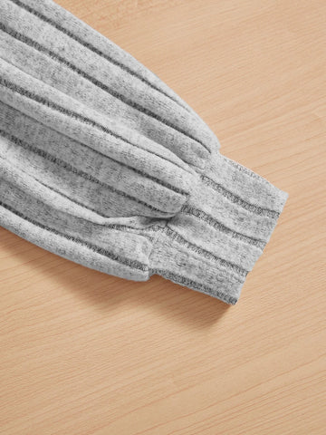 Turtleneck Drop Shoulder Tee & Skirt