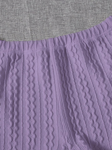 EZwear Solid Elastic Waist Shorts