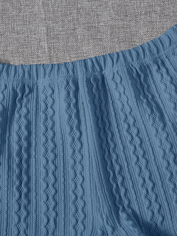 EZwear Solid Elastic Waist Shorts