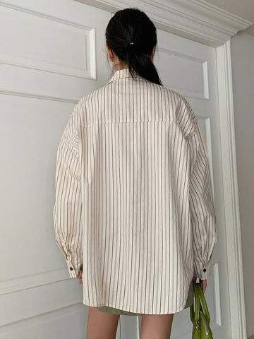 DAZY Striped Print Drop Shoulder Shirt