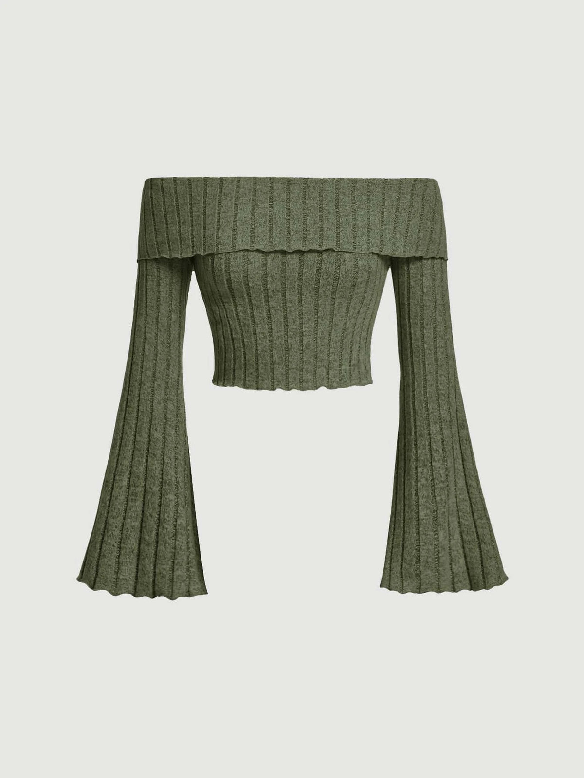 Off Shoulder Flounce Sleeve Tee