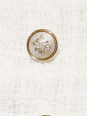 PETITE High Waist Double Breasted Tweed Skirt