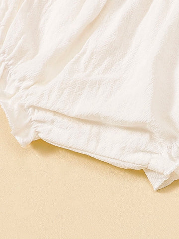 Baby Ruffle Trim Paper Bag Waist Shorts