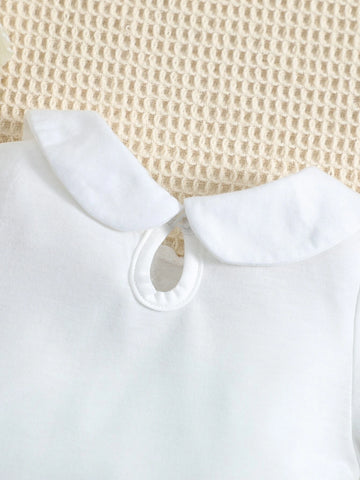 Baby Peter Pan Collar Keyhole Back Tee