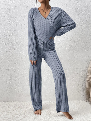 Unity Drop Shoulder Wrap Cross Top & Pants