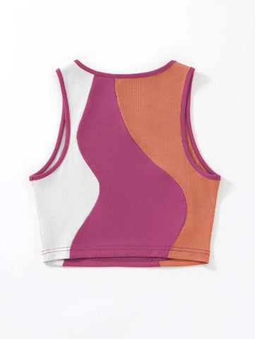 Color Block Tank Top