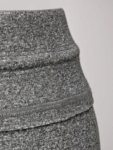 Drawstring Waist Patch Pocket Skinny Pants