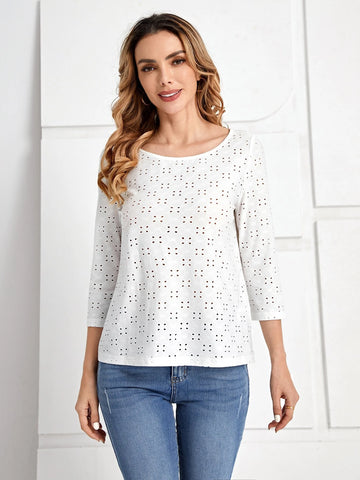 EMERY ROSE Solid Schiffy Tee