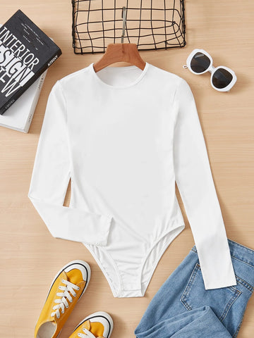Solid Slim Fit Tee Bodysuit