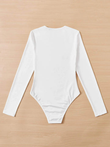 Solid Slim Fit Tee Bodysuit