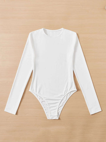 Solid Slim Fit Tee Bodysuit