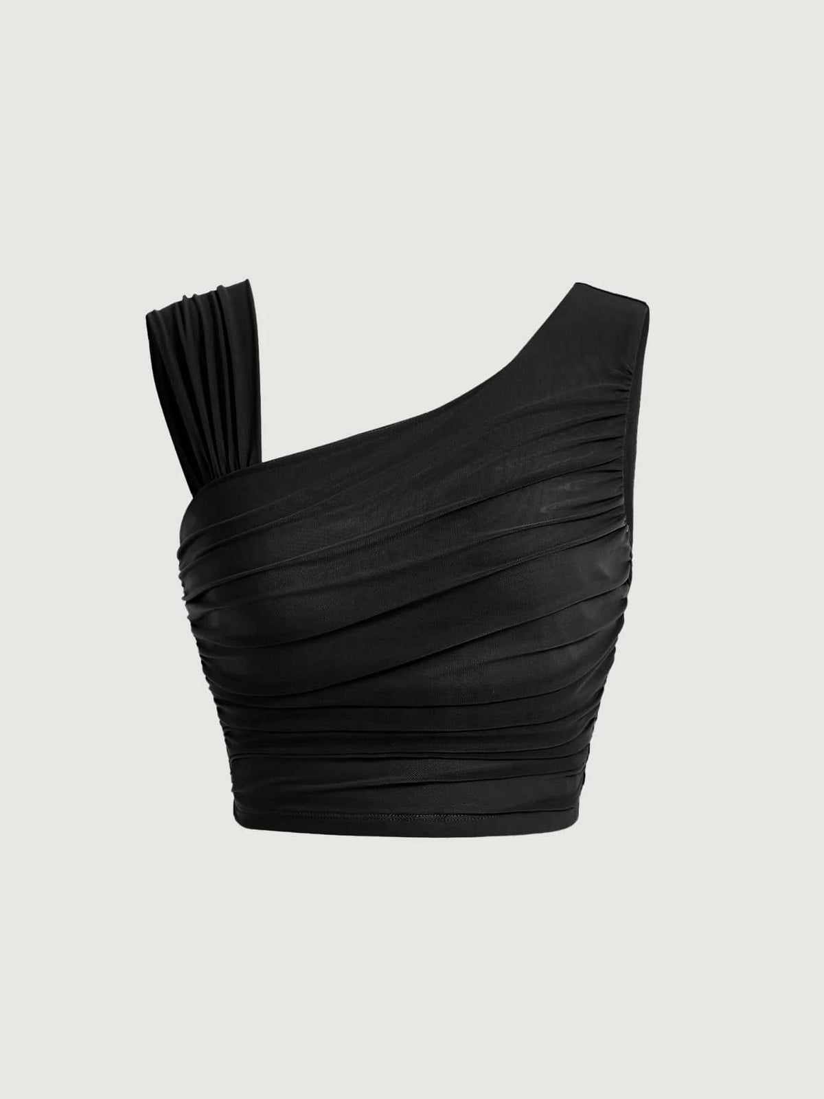 MOD Asymmetrical Neck Ruched Top