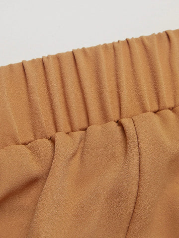 Lantern Sleeve Ruched Top & Wide Leg Pants