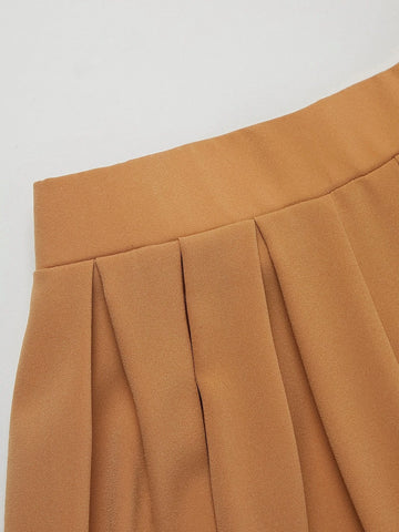 Lantern Sleeve Ruched Top & Wide Leg Pants