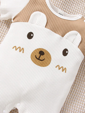 Baby Cartoon Graphic Romper & Hat