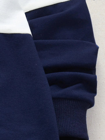 Toddler Boys Color Block Pullover & Contrast Side Seam Sweatpants