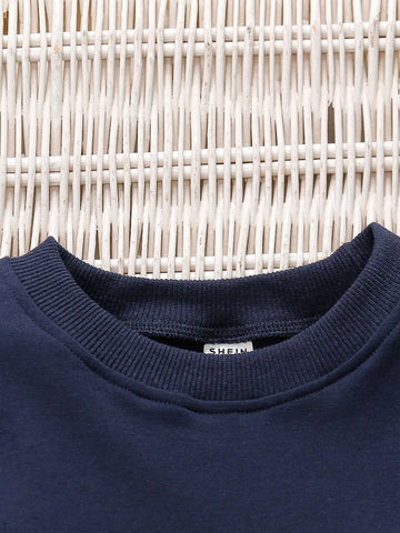 Toddler Boys Color Block Pullover & Contrast Side Seam Sweatpants