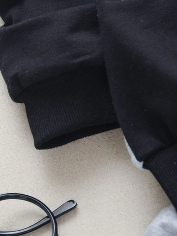 Toddler Boys Color Block Pullover & Contrast Side Seam Sweatpants