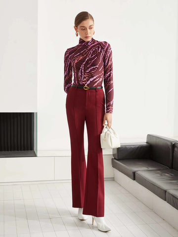 MOTF PREMIUM ABSTRACT TURTLENECK TOP