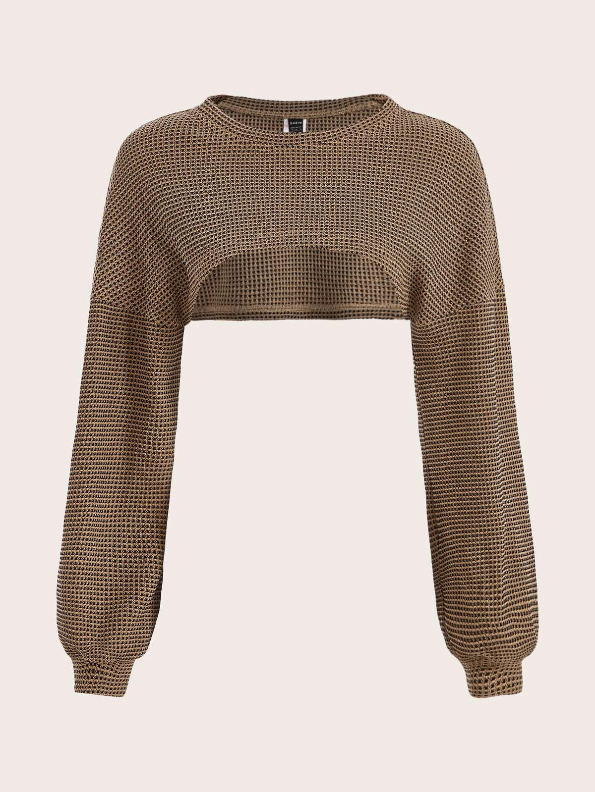 ROMWE PUNK Drop Shoulder Super Crop Top Without Cami Top