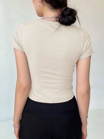 DAZY Star Print Crop Tee