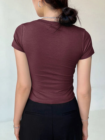 DAZY Star Print Crop Tee