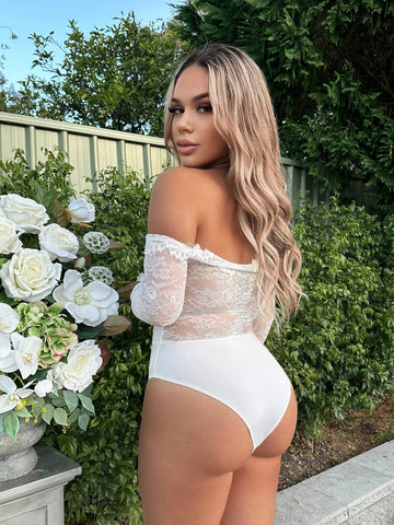 Off Shoulder Lace Bodysuit