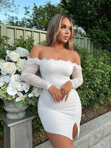 Off Shoulder Lace Bodysuit