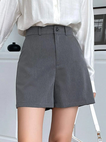 DAZY High Waist Slant Pockets Shorts