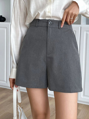 DAZY High Waist Slant Pockets Shorts