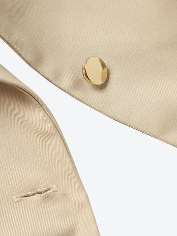 BAE Shawl Neck Crop Blazer & Asymmetrical Hem Skirt