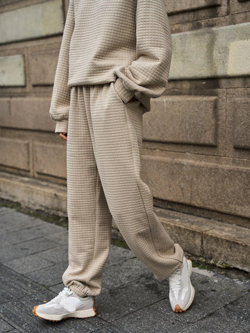 1pc Drop Shoulder Sweatshirt & 1pc Sweatpants