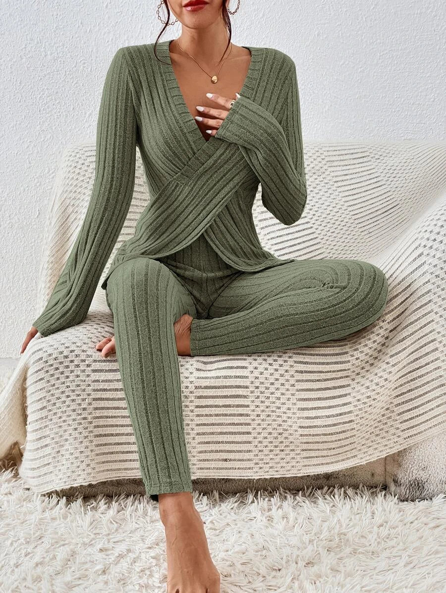Crisscross Wrap Tee & Leggings