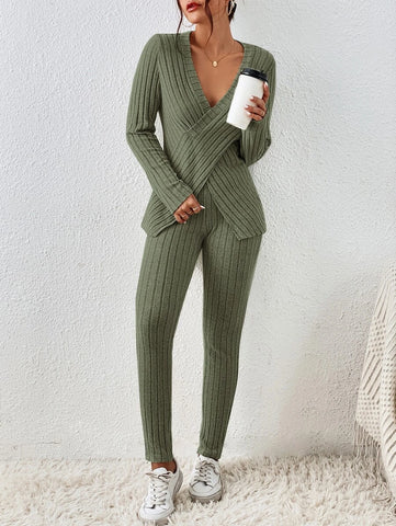 Crisscross Wrap Tee & Leggings