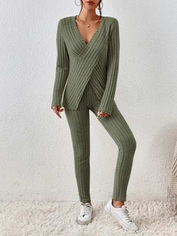 Crisscross Wrap Tee & Leggings